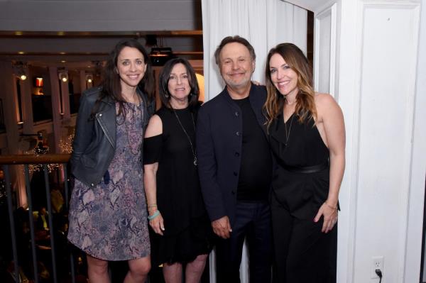 Special guests Lindsay Crystal, Janice Crystal, Billy Crystal, and Jennifer Crystal Foley posing at the Opening Night Gala of the 2019 10th Annual TCM Classic Film Festival in Hollywood, California