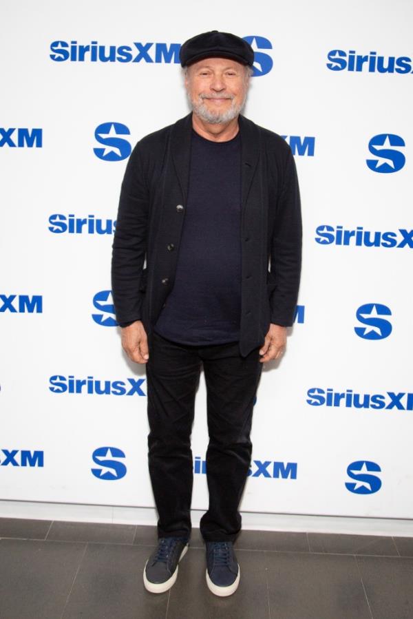 Billy Crystal standing in front of a white wall at SiriusXM Studios in New York City on October 17, 2024