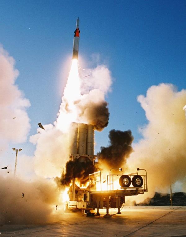 A missile launching. 