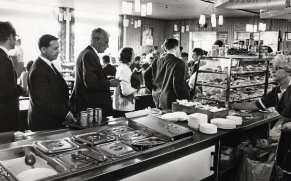 Blue Boar Services on the M.1 motorway at the Watford Gap 1968. To celebrate 50 years of Britain's first motorway services, owner RoadChef is teaming up with BBC Northampton to create a musical film ba<em></em>sed on service stage.