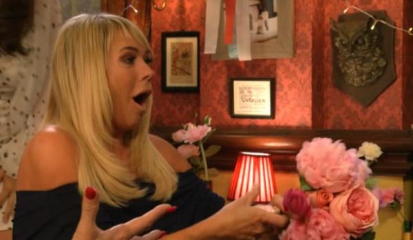 Sharon is shocked after catching Kat's bouquet in EastEnders