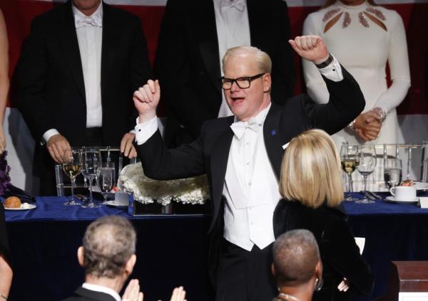 Jim Gaffigan repeatedly took shots at Vice President Kamala Harris and fellow Democrats during Thursday night's glitzy event in Manhattan after she opted to skip the Catholic charity bash. 