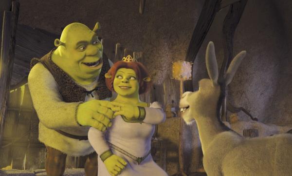 Shrek, Princess Fiona, and Donkey