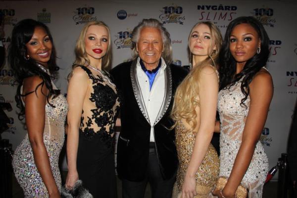 Nygard with models in 2014. 