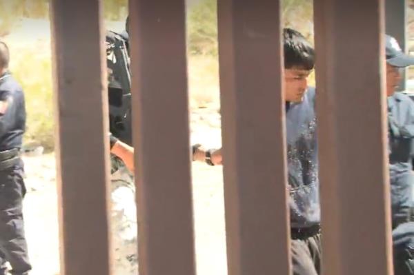 The suspect accused of biting the border patrol agent was arrested for assault.