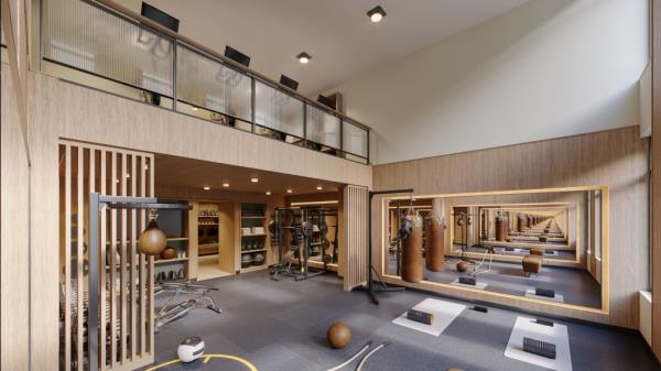 The gym at One Boerum Place.