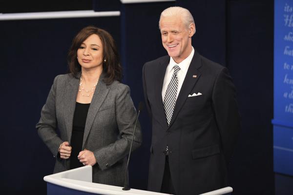 Maya Rudolph and Jim Carrey as Kamala Harris and Joe Biden on 