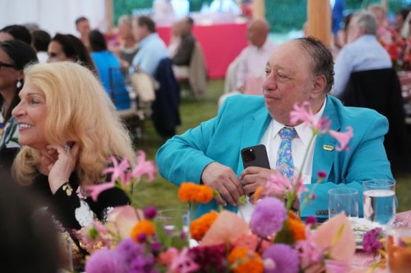 Margo Catsimatidis and John Catsimatidis attend Southampton Hospital Foundation 66th Annual Summer Party at The Field on Wickapogue Road on August 3, 2024 in Southampton, NY.