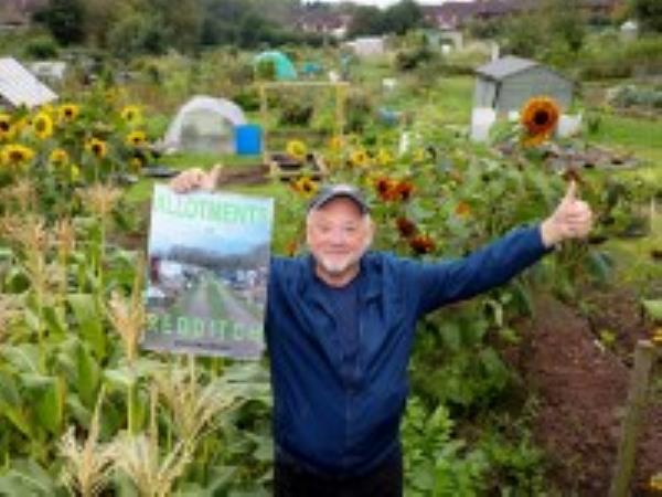 Kevin Beresford holding his allotments calendar at Astwood Bank Allotments, Redditch, Worcestershire. September 17, 2023. Release date ? September 19, 2023. See SWNS story SWLNdull. The ?dullest man in Britain? has dug deep to produce a bizarre calendar for 2024 ? celebrating his favourite allotments. Kevin Beresford spent mo<em></em>nths travelling around his hometown of Redditch, Worcs., to find the best green spaces on offer. The 71-year-old compiled his 12 favourites into a co<em></em>ntender for the most boring calendar of 2024 ? devoted entirely to public allotments. Kevin, who admits he could be ?Britain?s dullest man?, says he dug up some surprising discoveries during his allotment tour.