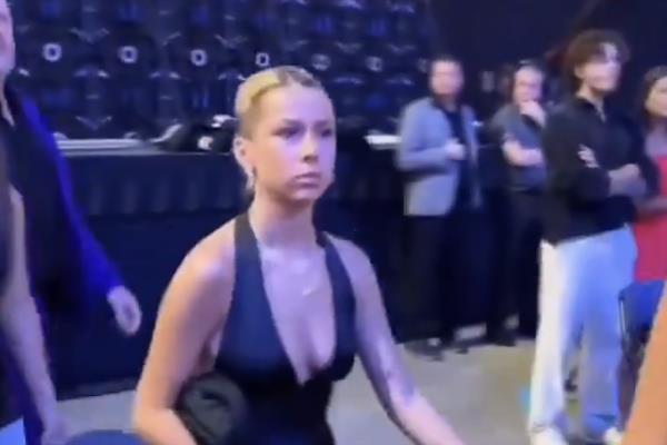 Hailey Welch at the Jake Paul-Mike Perry fight in Tampa on July 20, 2024.