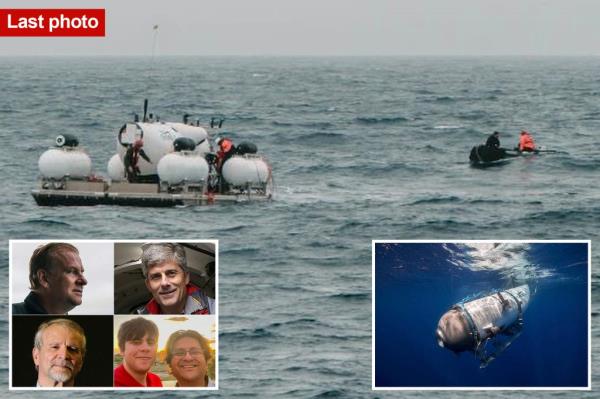 The submersible Titan is prepared for a dive into a remote area of the Atlantic Ocean.