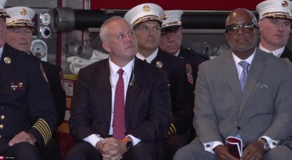 Robert Tucker the new fire commissio<em></em>ner at the FDNY Academy on Randall's Island on Mo<em></em>nday morning.