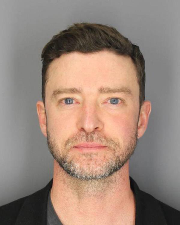 Booking photo of US singer-so<em></em>ngwriter and actor Justin Timberlake, provided by the Sag Harbor Police Department on June 18, 2024.