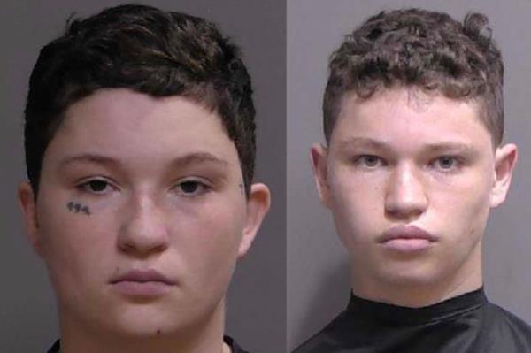 mugshots of Gabriella and Nicholas Alo