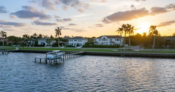 The waterfront home occupies 6,000 square feet. 