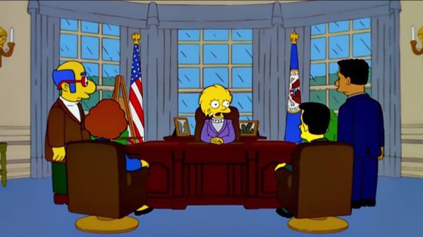 Lisa Simpson in the future as president.