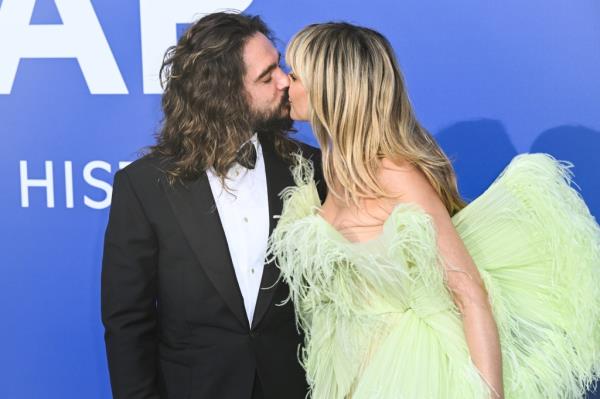 Tom Kaulitz and Heidi Klum attend the amfAR Cannes Gala 2023 at Hotel du Cap-Eden-Roc on May 25, 2023 in Cap d'Antibes, France.