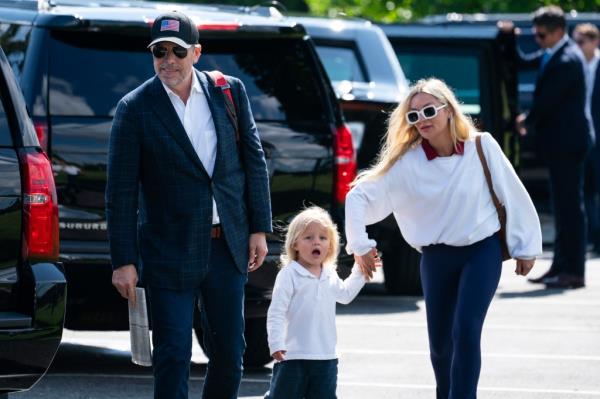 Hunter Biden walks with wife Melissa Cohen and their son Beau after arriving at Fort Lesley J. McNair with President Joe Biden after spending the weekend at Camp David, Tuesday, July 4, 2023, in Washington.