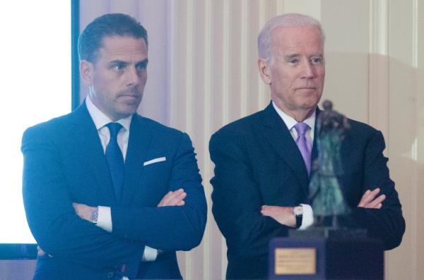 First son Hunter Biden and Joe Biden