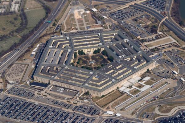 The Pentagon building seen from above.