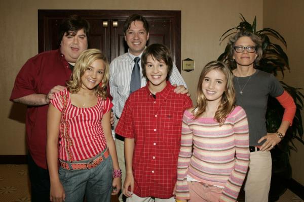 Dan Schneider (left) and Jamie Lynn Spears with Scott Fellows, creator of 