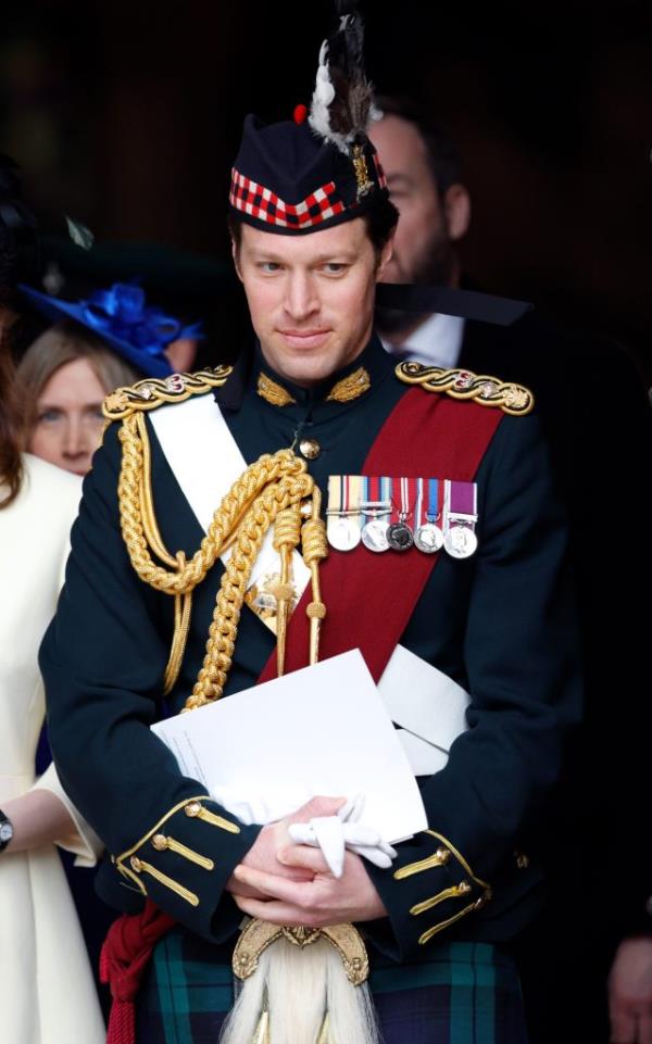 Lieutenant Colo<em></em>nel Johnny Thompson in military uniform attending the 2023 Commo<em></em>nwealth Day Service at Westminster Abbey, London, England