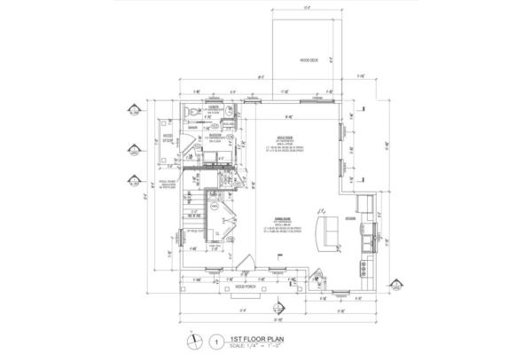 The floor plan of one of the homes, made up of three bedrooms and 2.5 baths.