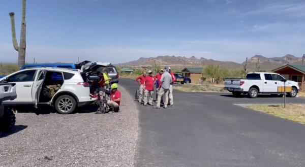 A parking area near the range.