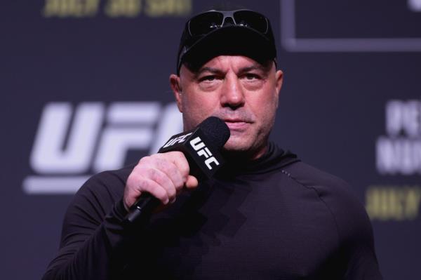 Joe Rogan attends the UFC 277 ceremo<em></em>nial weigh-in at American Airlines Center on July 29, 2022 in Dallas, Texas.