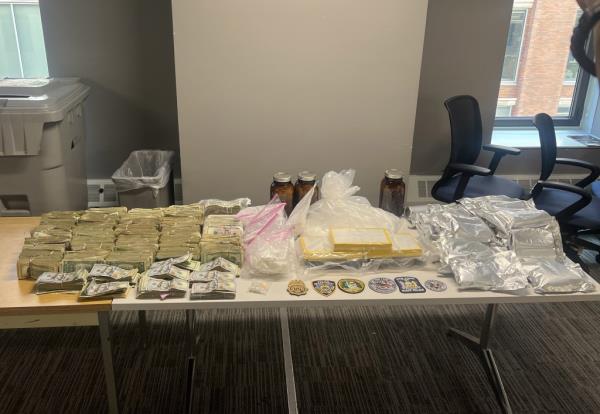 Investigators stumbled upon a massive drug mill – with a 25-pound stash of cocaine and fentanyl – at a Bronx apartment wher<em></em>e they showed up to nab a woman for a New Jersey fraud case, officials and sources said Monday. 