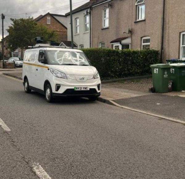 A graffiti-hit van