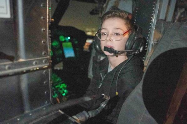 Ohad Mo<em></em>nder in a helicopter after his release.