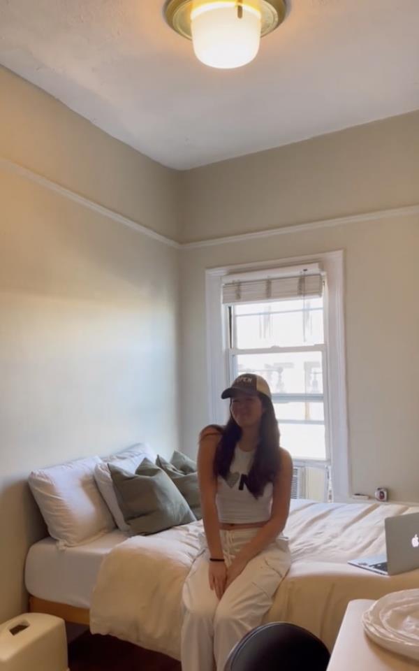 Shanna Yeh, 23, from New York City, in her new apartment. 