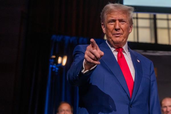 Do<em></em>nald Trump addresses the Eco<em></em>nomic Club of New York at Cipriani's on September 5, 2024, in New York City.