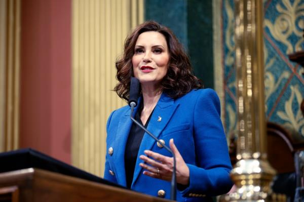 Michigan Gov. Gretchen Whitmer delivers her State of the State address.