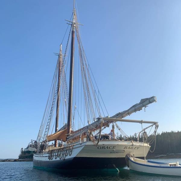 Built in 1882, the Grace Bailey sails tours off the coast of Maine. It has been refurbished many times