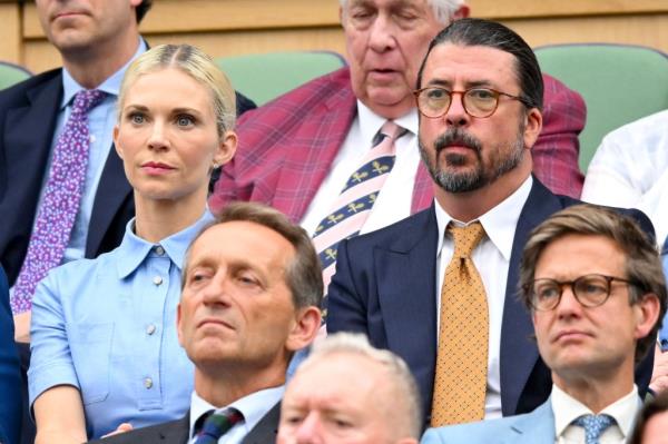 Jordyn Blum and Dave Grohl at the Wimbledon Tennis Champio<em></em>nships in July 2024.