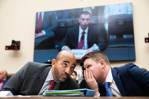 Empower Oversight President Tristan Leavitt testifies during a hearing before the Select Subcommittee on the Weapo<em></em>nization of the Federal Government of the House Judiciary Committee at Rayburn House Office Building on May 18, 2023 on Capitol Hill in Washington, DC.