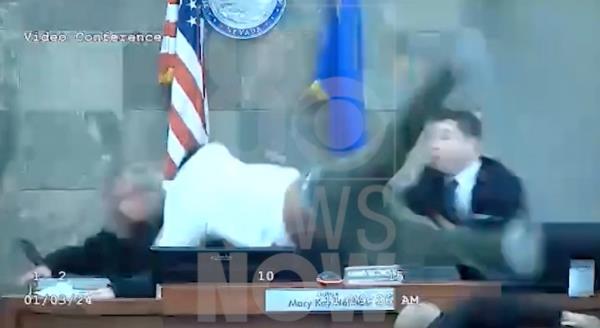 Man tackles judge