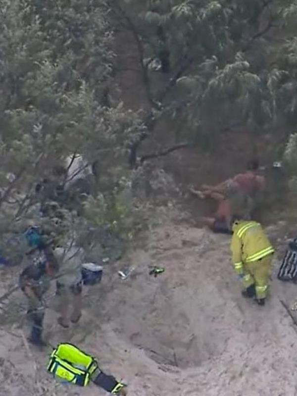 Taylor was buried alive underneath 1.5m of sand at the popular beach.