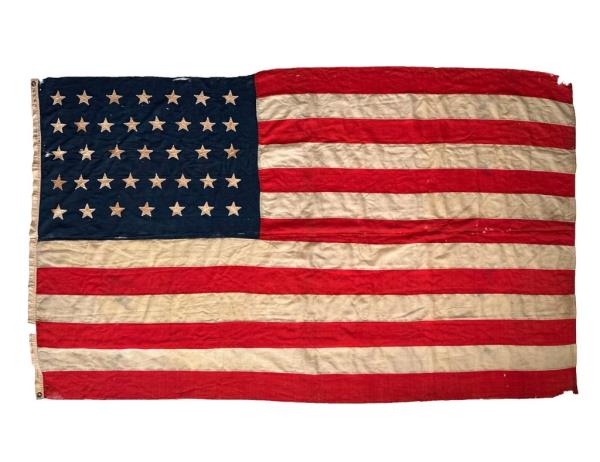 Abraham Lincoln's funeral train coffin flag up for auction, decorated with stars