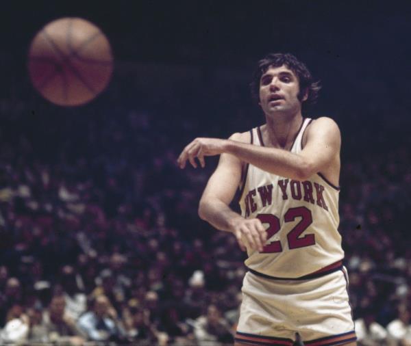 Dave DeBusschere playing basketball, date and location unknown.