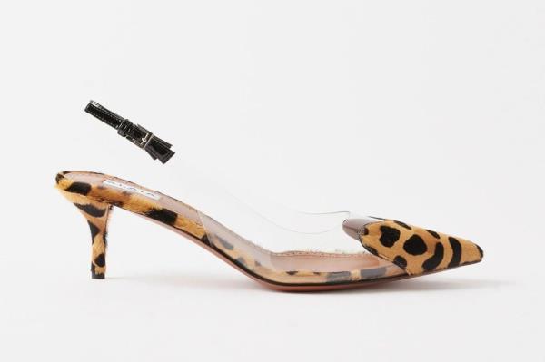 An image of cheetah print Ala?a kitten heels