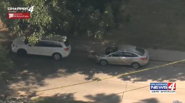 Oklahoma News 4 image of car in street