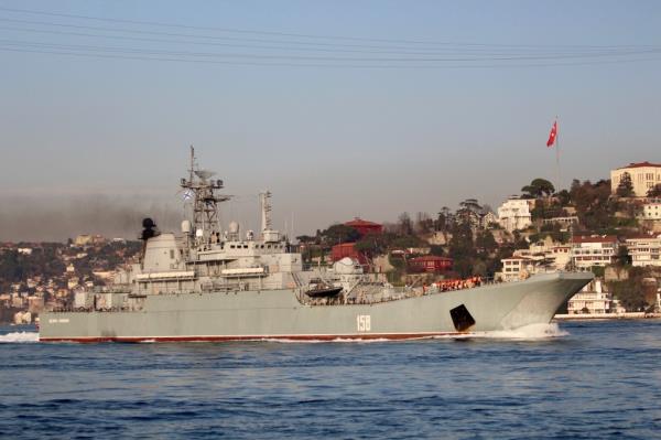 The Caesar Kunikov amphibious ship could carry up to 87 crew members.