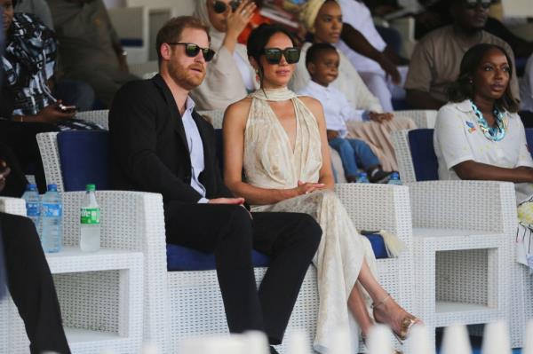 Britain's Prince Harry, Duke of Sussex and Meghan, Duchess of Sussex attend a polo fundraiser event in Lagos, Nigeria, May 12, 2024.