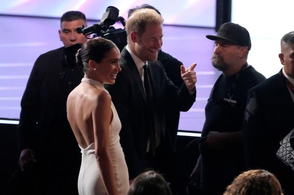 Prince Harry and his wife Meghan Markle attend the ESPY awards on Thursday, July 11, 2024, at the Dolby Theatre in Los Angeles.