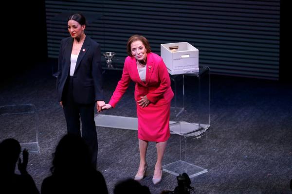 Ana Villafane and Holland Taylor bowing 