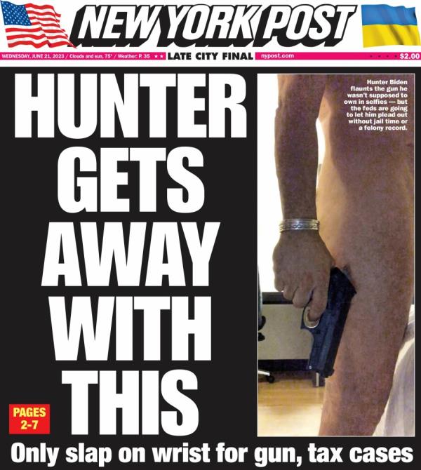 Hunter Biden naked holding gun