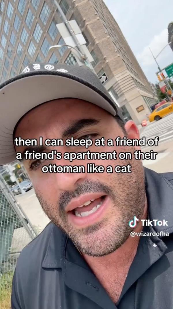 Jared Freid, known as wizardofha on Tiktok, pointing out users who falsely claim they live in the city on dating apps, screenshot of TikTok video